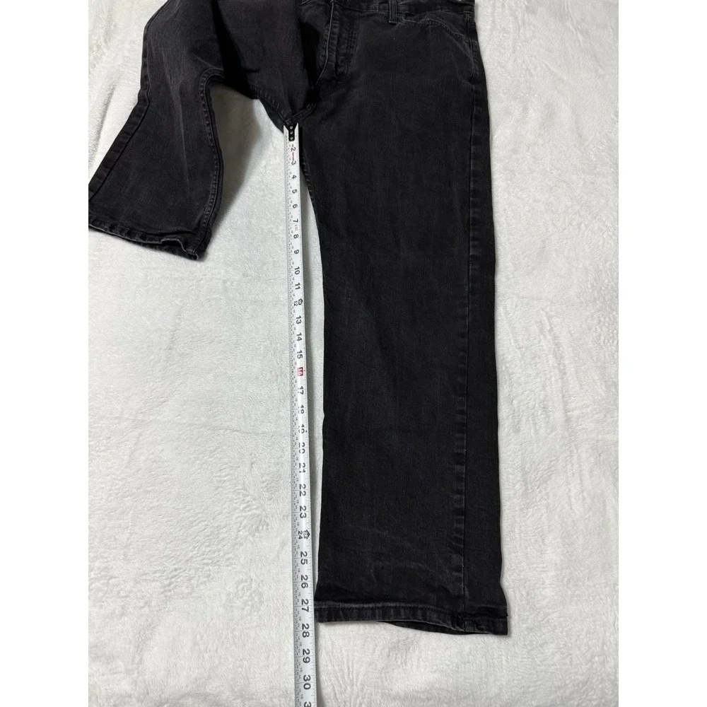 Levis 505 Jeans Mens 36x28‎ Black Regular Straight Mid Rise Dark Wash